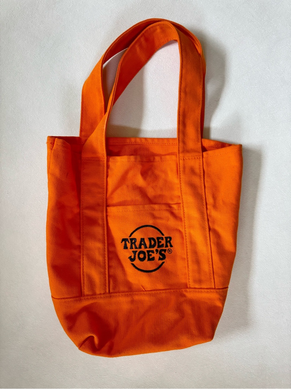 Mini orange Trader Joe’s canva tote bag mini Halloween limited edition